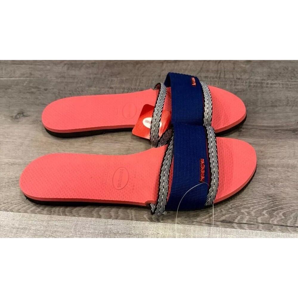 Havaianas You Trancoso Flats Sandals Womens 11/12W Blue Pink Synthetic 4145824 - Picture 8 of 10